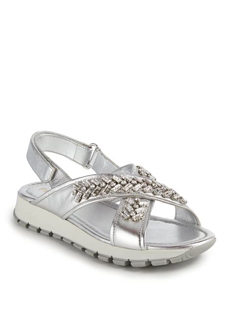 prada crystal comfort shoes|prada sandals for women.